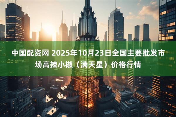 中国配资网 2025年10月23日全国主要批发市场高辣小椒（满天星）价格行情