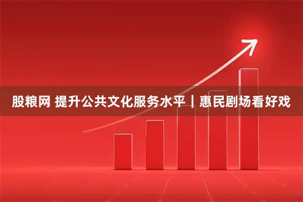 股粮网 提升公共文化服务水平｜惠民剧场看好戏